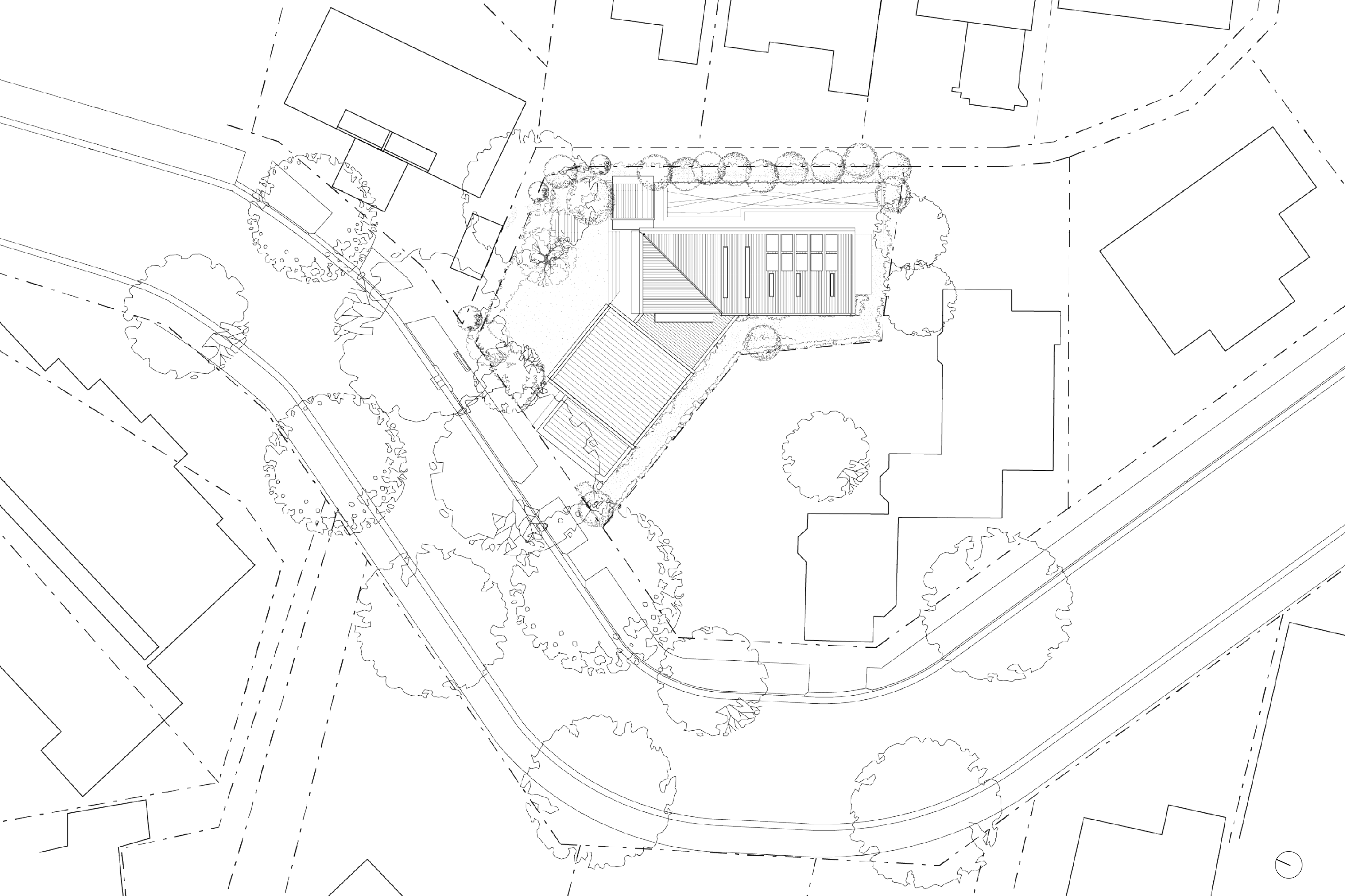 Site plan drawing of Garden House designed by Tzannes