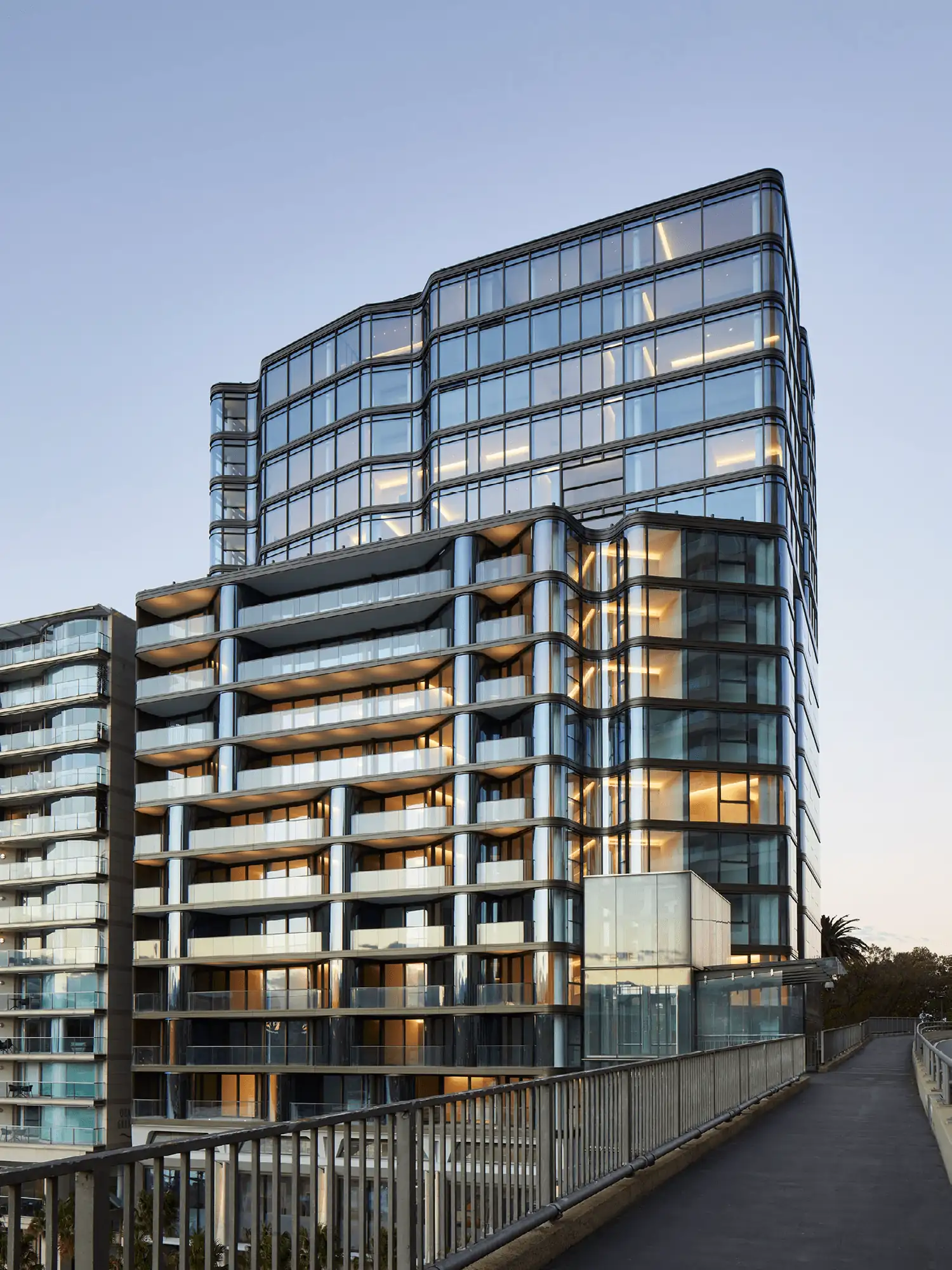 Photograph providing an overview of Opera Residence designed by Tzannes