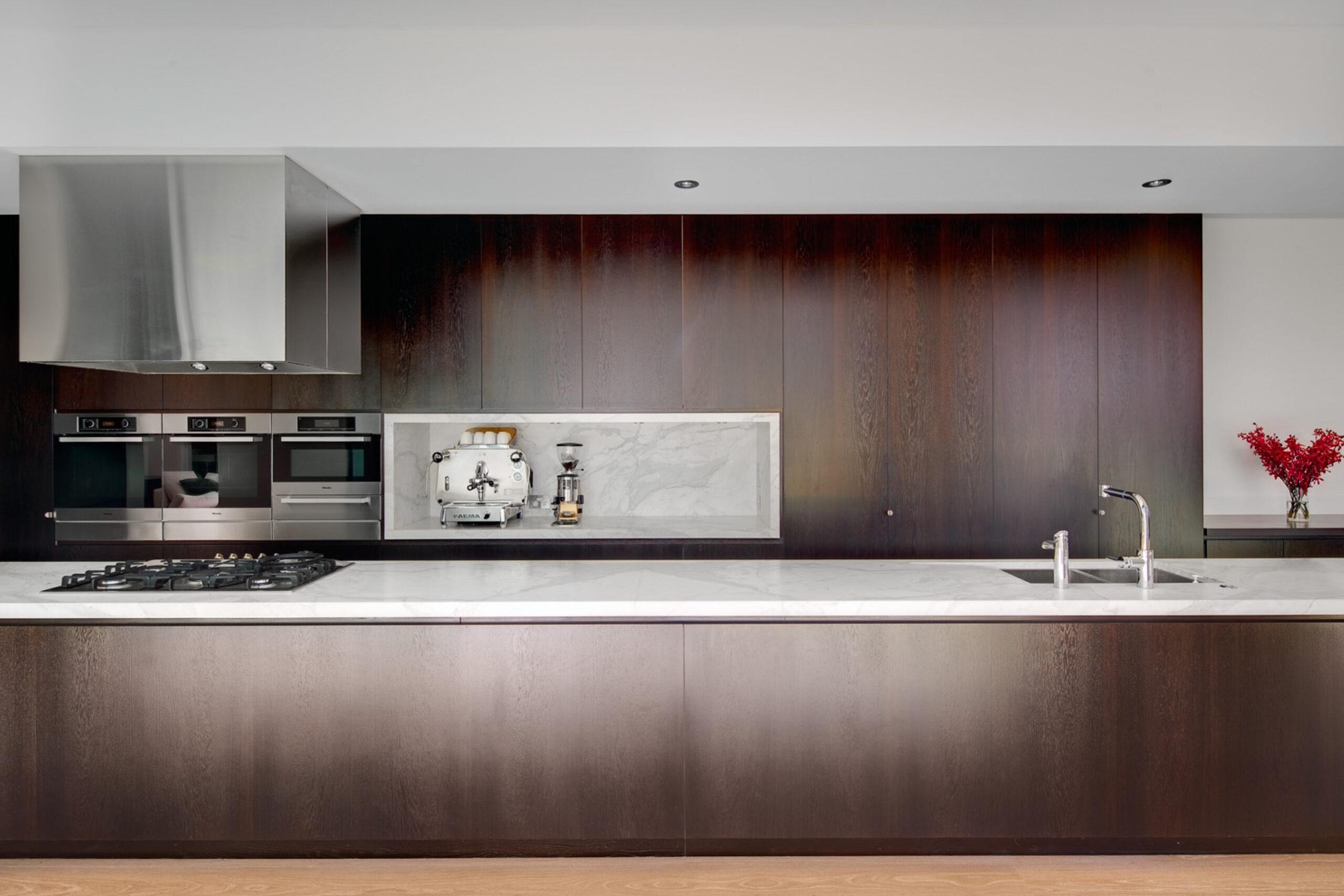 Photograph of ground floor kitchen in the Paddington Corner House designed by Tzannes