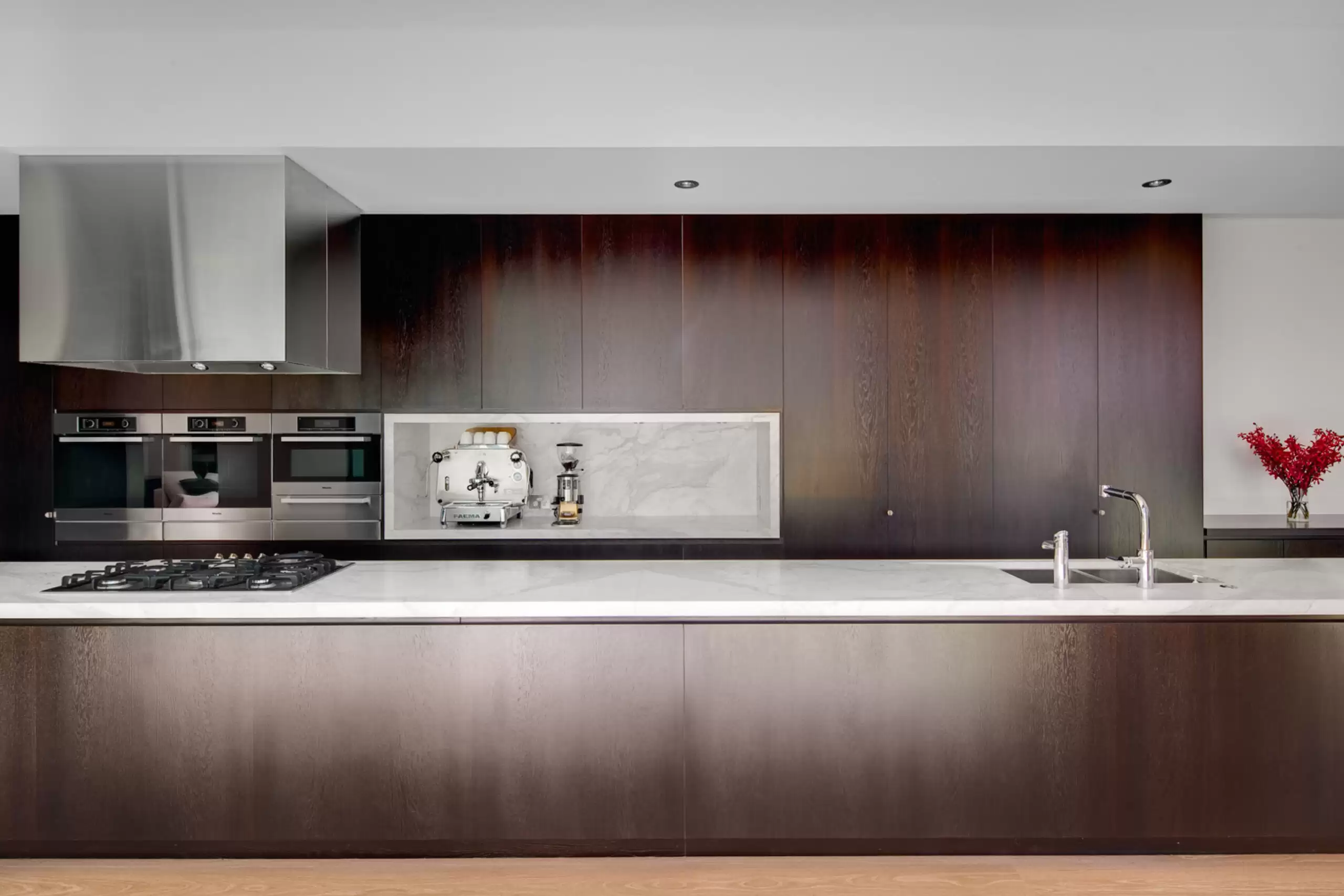 Photograph of ground floor kitchen in the Paddington Corner House designed by Tzannes