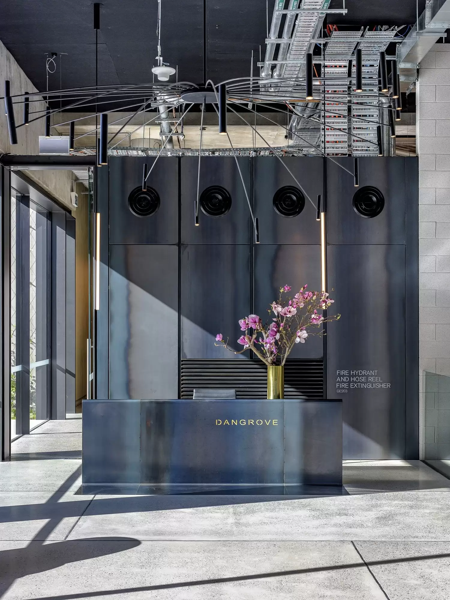 Photograph of reception area in the award-wining Dangrove Art Storage Facility designed by Tzannes