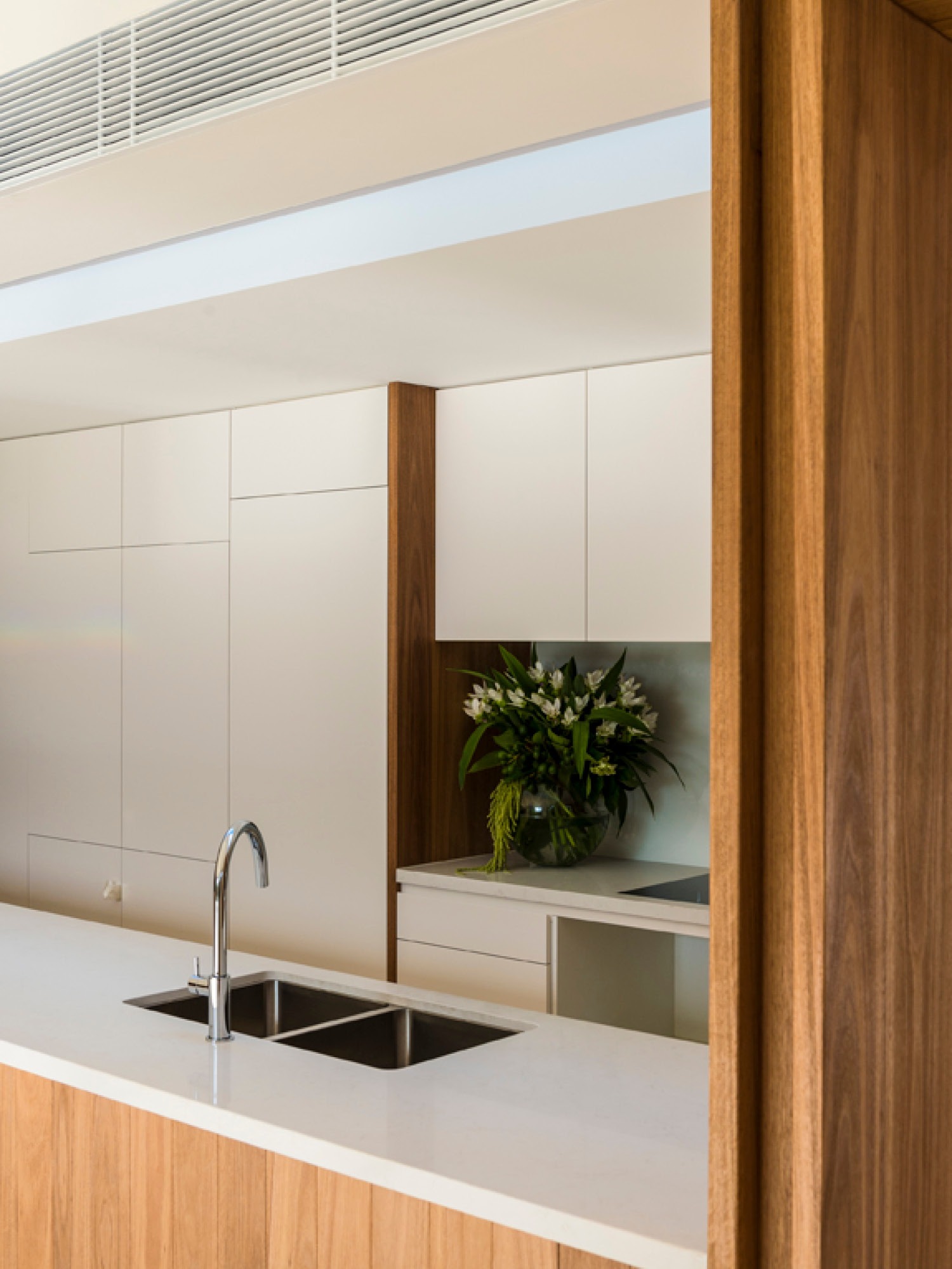 Photograph of the kitchen in the Garden House designed by Tzannes