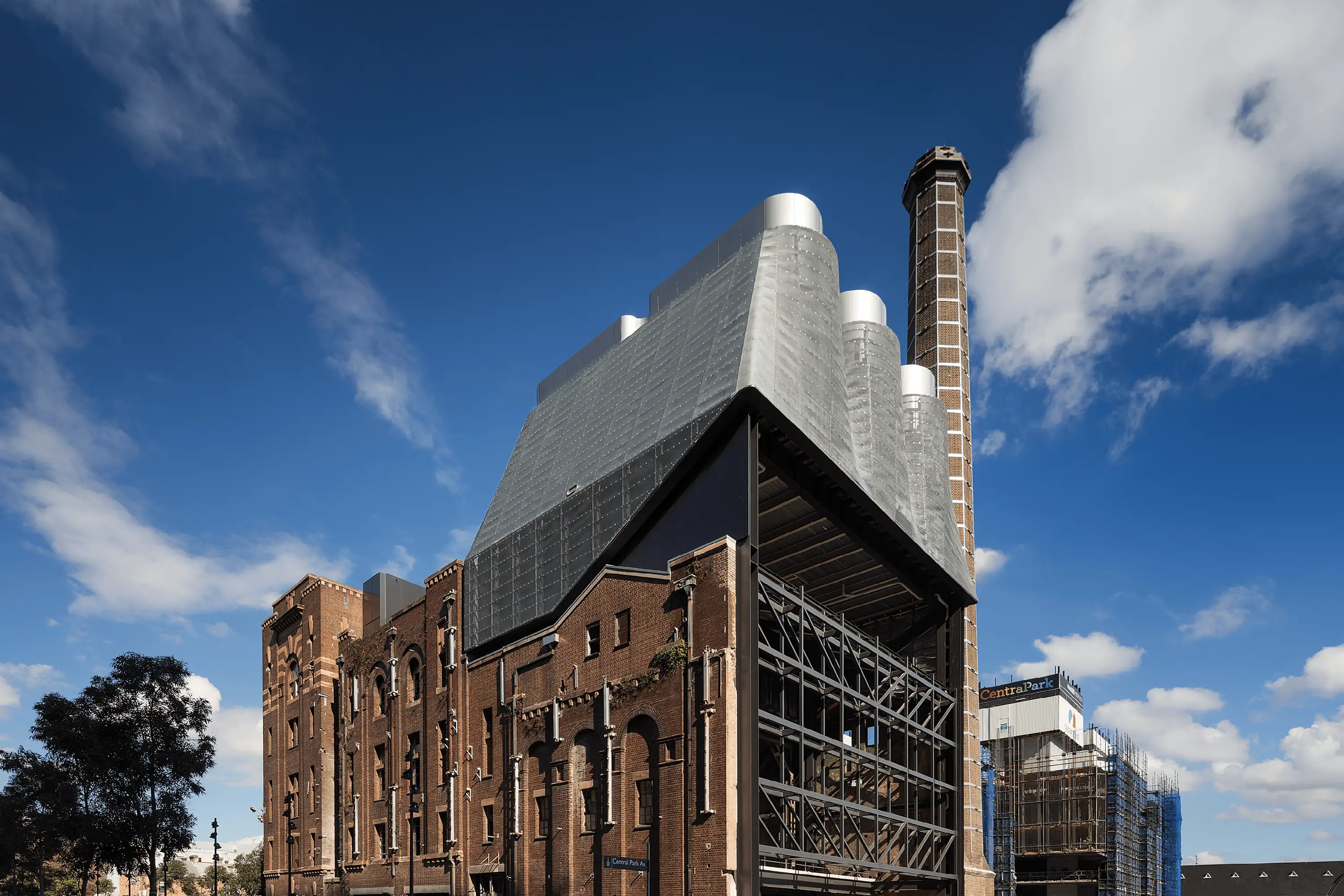 Photograph of exteriors of the award-wining Irving Street Brewery designed by Tzannes