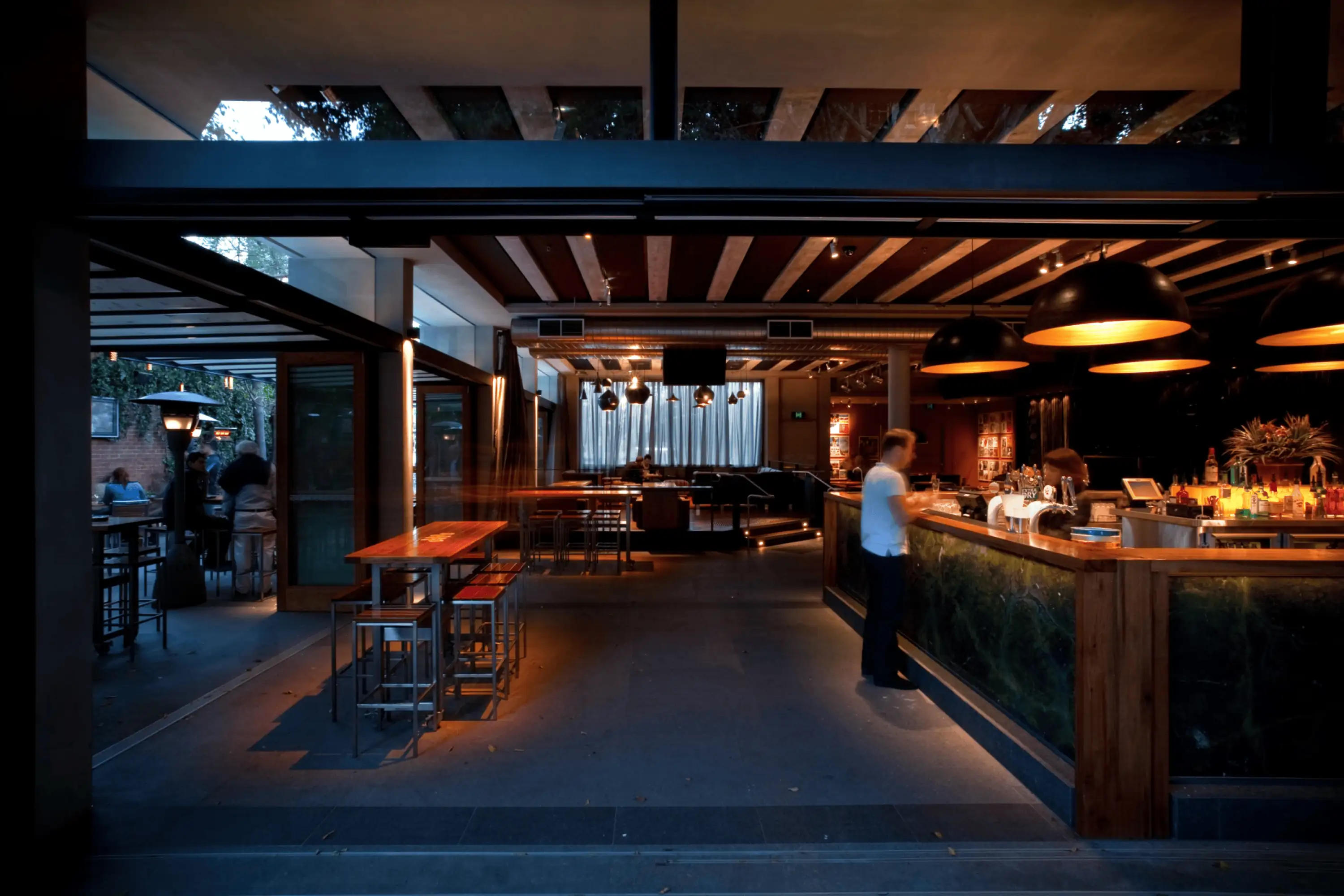 Photograph of interiors of the award-wining Golden Sheaf Hotel designed by Tzannes